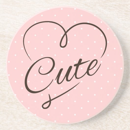 Niedliches Herz-Gekritzel Untersetzer (Vorne)