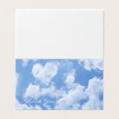 Niedliches Herz gestreift Wolke in blauem Himmel f (Außenseite Aufgefaltet)