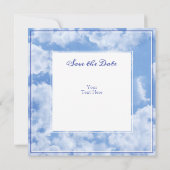 Niedliches Herz gestreift Wolke in blauem Himmel f (Rückseite)