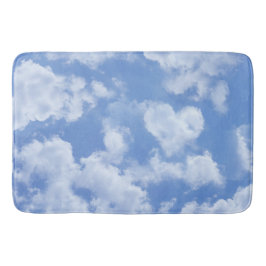 Niedliches Herz gestreift Wolke in blauem Himmel f Badematte