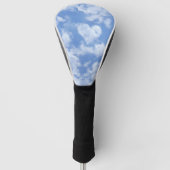 Niedliches Herz gestreift Wolke in blauem Himmel f Golf Headcover (Vorderseite)