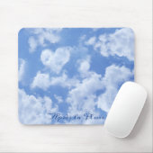 Niedliches Herz gestreift Wolke in blauem Himmel f Mousepad (Mit Mouse)
