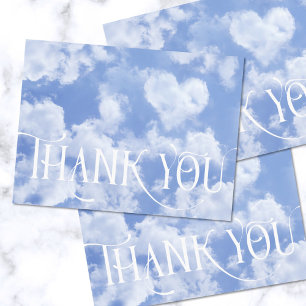 Niedliches Herz gestreift Wolke in blauem Himmel f Postkarte