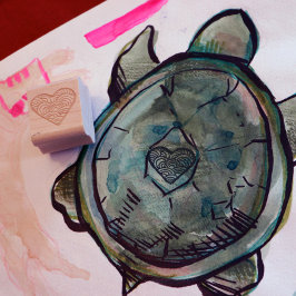 Niedliches Herz Gummistempel