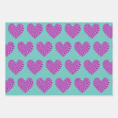 Niedliches Herz Kunst, Lila und Pinks Liebe Geschenkpapier Set (Vorderseite 2)