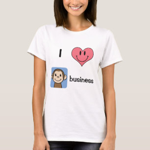 Niedliches Herz-Liebe-Affe-Geschäft der T-Shirt