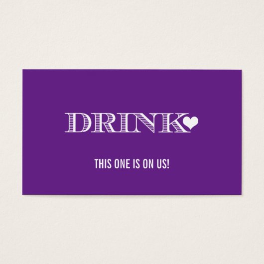 Niedliches Herz Lila Hochzeitsticket (Vorderseite)