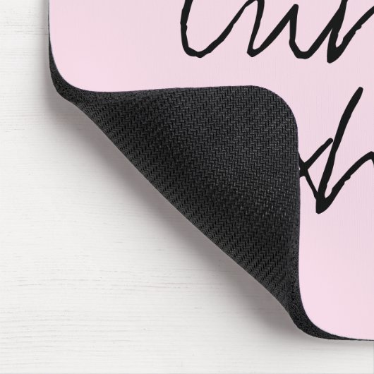 Niedliches Herz-Minimal-Rosa Zitat Mousepad (Ecke)