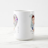 Niedliches Herz Minimalistisches Foto Erster Gebur Kaffeetasse (Mittel)