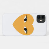 Niedliches Herz mit Augen auf Weiß Case-Mate iPhone Hülle (Rückseite (Horizontal))