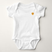 Niedliches Herz mit Augen auf White Baby Bodysuit Baby Strampler (Vorderseite)