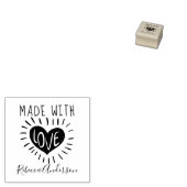 Niedliches Herz | Mit Liebe und Namensschrift Gummistempel (Stempel)