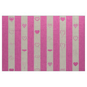 Niedliches Herz Moderner rosa Streifen Stoff (Yard (91,4 cm))