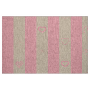Niedliches Herz Moderner rosa Streifen Stoff