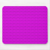 Niedliches Herz-Muster in Schwarz und Rosa Mousepad (Vorne)