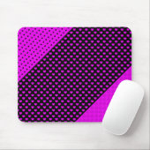 Niedliches Herz-Muster in Schwarz und Rosa Mousepad (Mit Mouse)