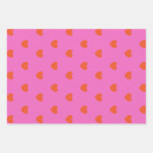 Niedliches Herz Muster Rosa Geschenkpapier Set (Vorderseite)
