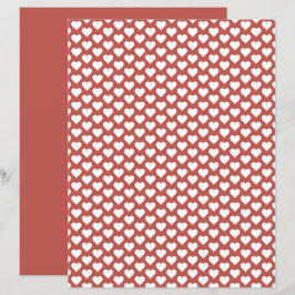 Niedliches Herz Muster Schwarzes rotes Scrapbook P