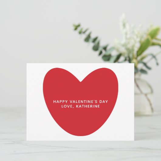 Niedliches Herz nach dem Valentinstag Begleitkarte (Stehend Vorderseite)