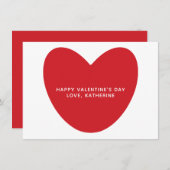 Niedliches Herz nach dem Valentinstag Begleitkarte (Vorne/Hinten)