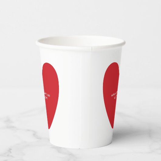 Niedliches Herz nach dem Valentinstag Pappbecher (Rechts)