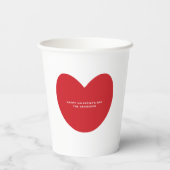 Niedliches Herz nach dem Valentinstag Pappbecher (Rückseite)