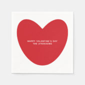 Niedliches Herz nach dem Valentinstag Serviette (Vorderseite)