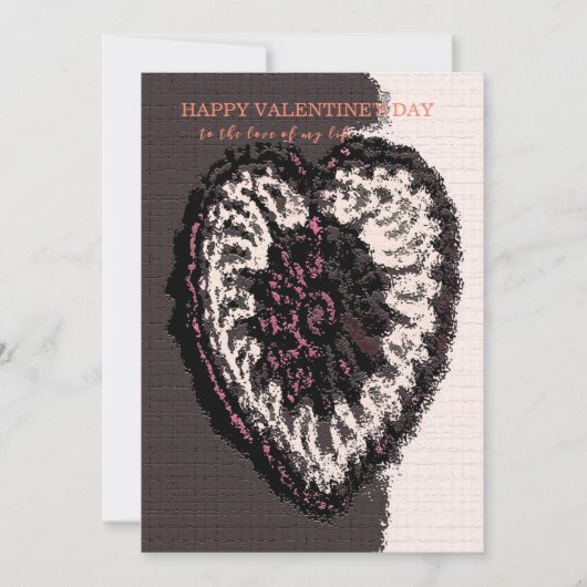 Niedliches Herz Personalisiert Valentinstag Karte (Vorderseite)