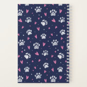 Niedliches Herz Pet Druckmuster Muster Dog Lover Notizblock (Rückseite)