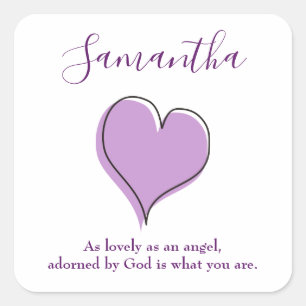 Niedliches Herz Quadratischer Aufkleber