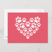 Niedliches Herz rosa Farbe drucken Postkarte (Vorne/Hinten)