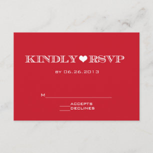Niedliches Herz-rote Hochzeit UAWG Karten