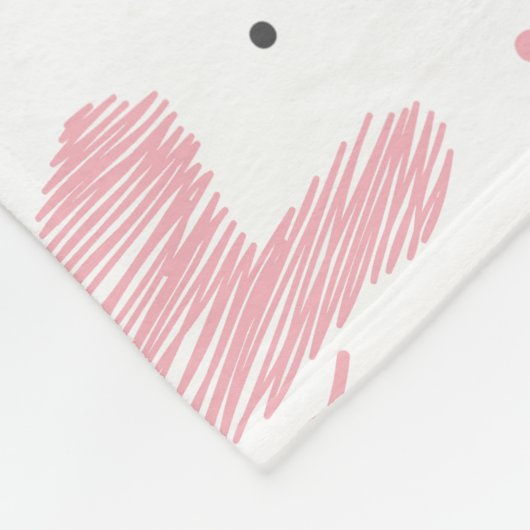 Niedliches Herz und Liebe Fleecedecke (Ecke)