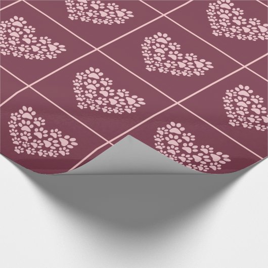 Niedliches Herz-Wrapping Papier Geschenkpapier (Ecke)