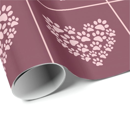 Niedliches Herz-Wrapping Papier Geschenkpapier (Rolleneckpunkt)