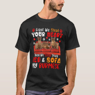 Niedliches Herz zuerst stehlen dann Bett und Sofa  T-Shirt