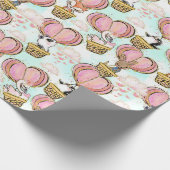 Niedliches Herzballon Valentines Tiere in Liebe Geschenkpapier (Ecke)