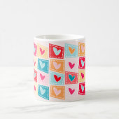 Niedliches Herzdesign Valentinstag Kaffeetasse (Mittel)