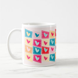 Niedliches Herzdesign Valentinstag Kaffeetasse