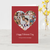 Niedliches Herzfoto Collage Rote Liebe Valentinsta Karte (Gelbe Blume)