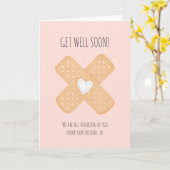 Niedliches Herzklopfmittel Pink wird bald gesund Karte (Gelbe Blume)