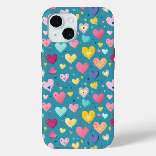Niedliches Herzmuster Case-Mate iPhone Hülle (Rückseite)