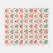 Niedliches Herzmuster Fleecedecke (Vorderseite (Horizontal))