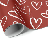 Niedliches Herzmuster Geschenkpapier (Rolleneckpunkt)