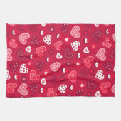 Niedliches Herzmuster Geschirrtuch (Horizontal)