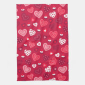 Niedliches Herzmuster Geschirrtuch (Vertikal)