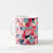 Niedliches Herzmuster Kaffeetasse (Vorderseite Links)
