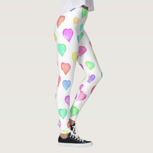 Niedliches Herzmuster Leggings (Rechts)