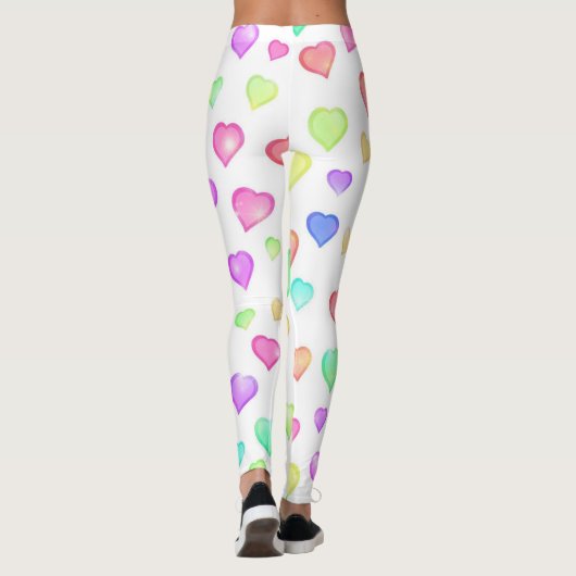 Niedliches Herzmuster Leggings (Rückseite)