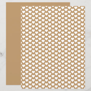 Niedliches Herzmuster Lichtbrown-Schriftzeichen